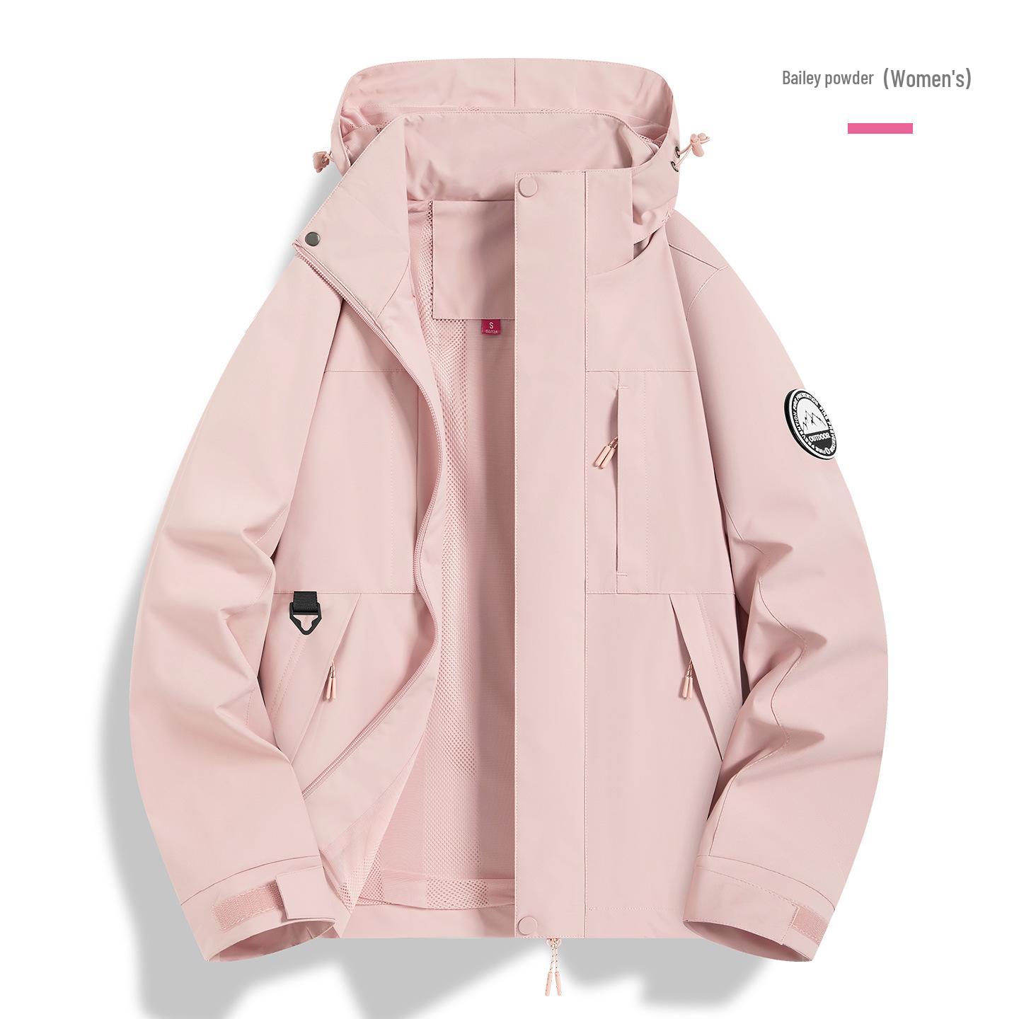 2025 Unisex Dopamine Color Windproof Waterproof Shell Jacket for Spring/Autumn 6XL