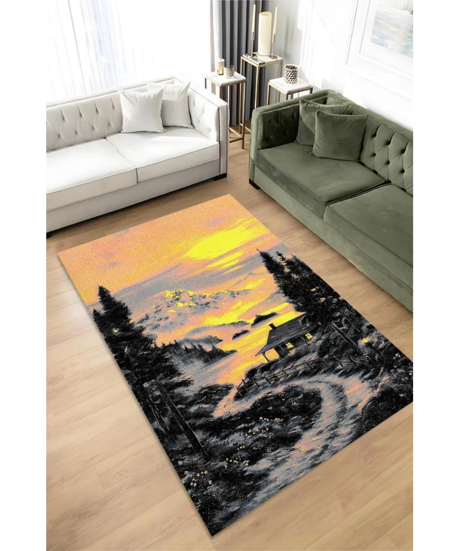 

Trail Based Washable Non-Slip Landscape Carpet