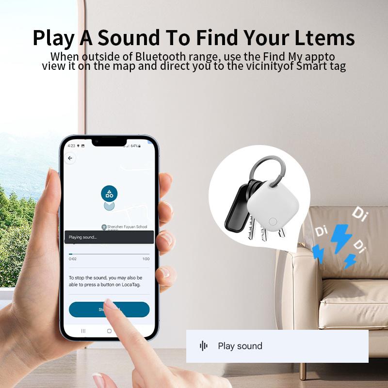 Rechargeable GPS Tag Work With Android Google Find Hub APP Key Finder Pet Locator Bluetooth Smart Tag for Xiaomi Samsung Phones