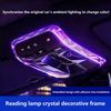 Car Reading Light Crystal Decorative Frame Ambient Light Trim Crystal Reading Light Frames Decor For Auto Interior Upgrade