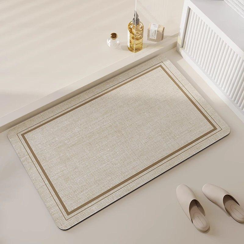 Wabi Silent Wind Diatom Mud Absorbent Floor Mat Quick Drying Household Bathroom Toilet Non-slip Foot Mat Soft Mat At the Door