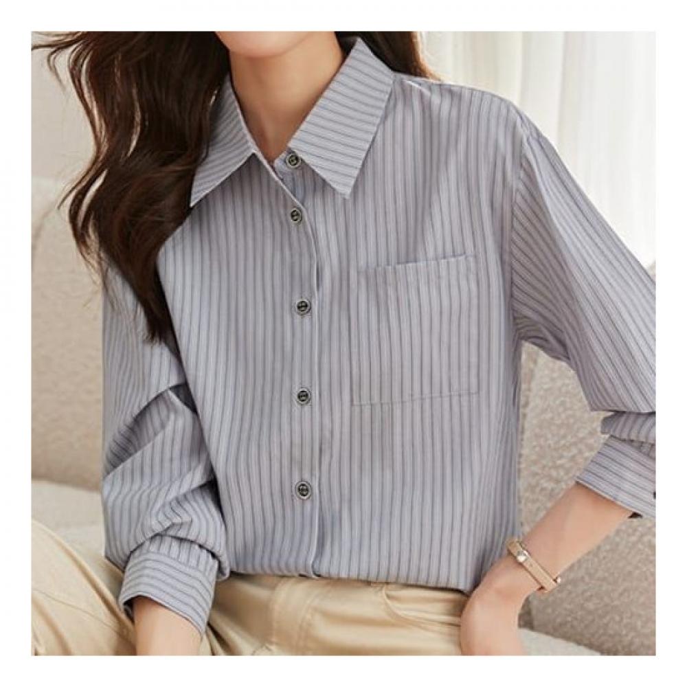 Navava Daily Stripe Long Sleeve Shirt Nb1807