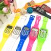 Multifunction Digital Calculator with LED Watch Silicone Sports for Kids Children Calculating