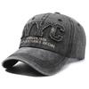 Vintage washed NYC embroidered baseball cap men's and women's soft top curved brim sun hat fashionable outdoor breathable cap