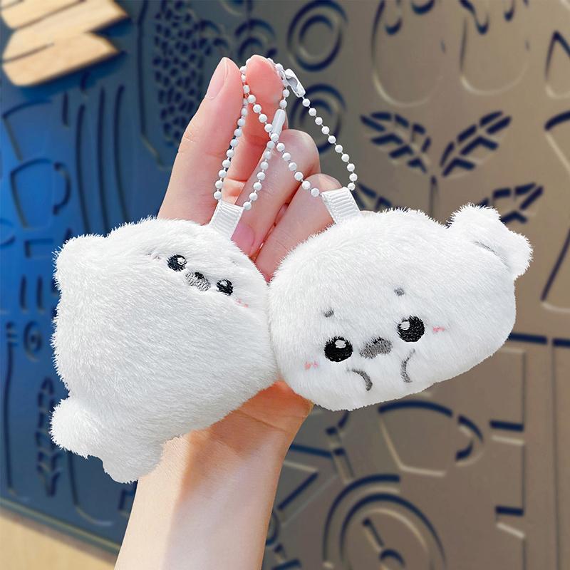 1/2PCS Bag Pendant Gift Cute Baby Seal Doll Plush Toy Pendant Cartoon Plush Keychain Ocean Toy Souvenir Seal Pendant Gift Doll