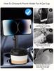 Universal Car Magnetic Mobile Phone Holder with Cup Holder Function 2-in-1 Vertical Horizontal Rotation