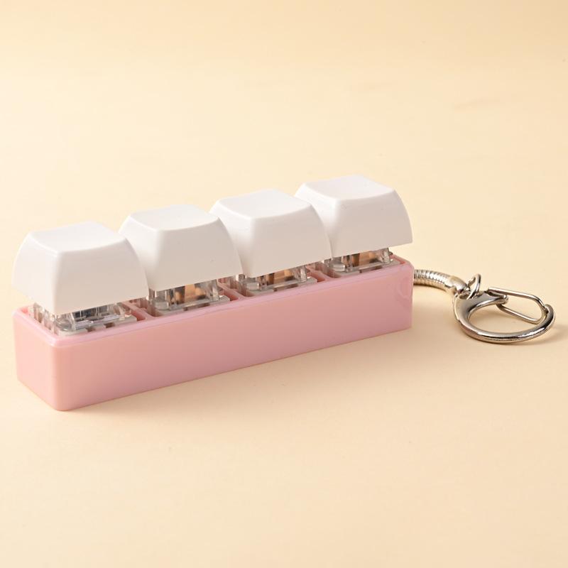4 Taste Taste Buton Relief Stres Jucărie Fidget Adult Breloc 4 Taste Tastatură Gadgeturi Fidget Jucării Breloc Tastatură DIY Jucării