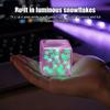 Tension Relief Gadgets Ice Cube Stress Toy, Glow-in-the-Dark Snowflake Filled Cube, Clear Sensory Toy Luminous Adults and Kids Soft Balls