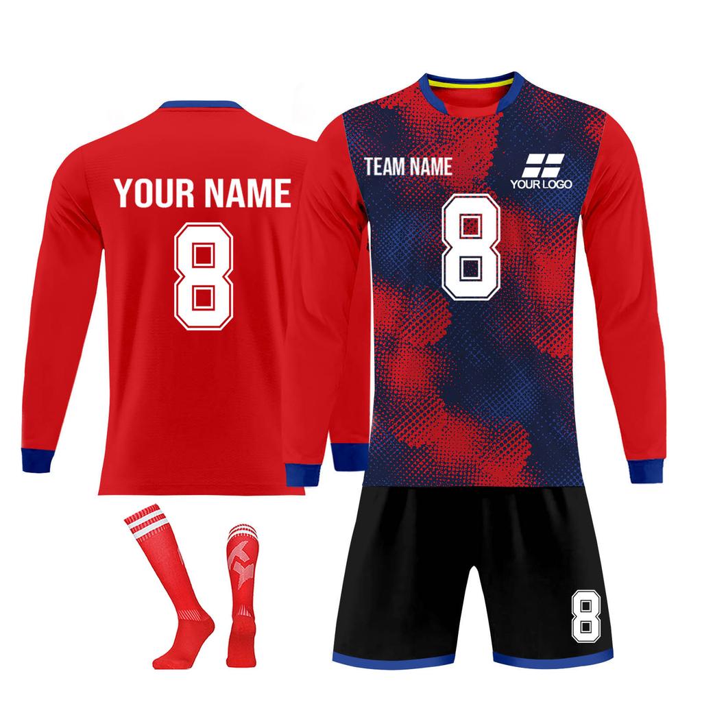 Kit de camisas personalizadas masculinas meninas com número de nome camisas de futebol personalizadas para meninos terno de treinamento