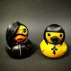 Lovely Duckieville Duck Statuette Punk Rock Duck Statue Satanic Duck