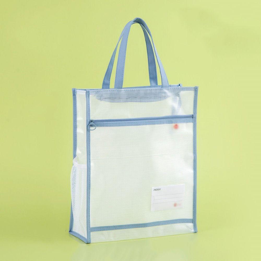 Clear Zipper Pouch Bag Thickened Data Document Bag Practical Art Portfolio Case  Book Storage Bag