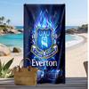 Everton FC Personalized Printed Beach Towel Soccer Logo Support Custom Name Text Absorbent Towel For Sport Travel Special Gift