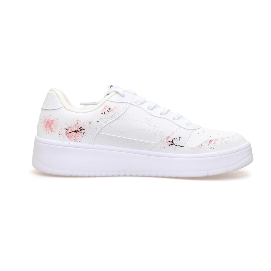 Li Ning Slip Resistant Cushioning Breathable Low top Skateboard Shoes Unisex White Pink AGCS419-1(Team303-)