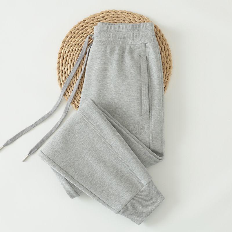 

Спортивные брюки из вельвета из чистого хлопка лесного зеленого цвета женские 2024 Новое поступление Спортивные брюки с манжетами на щиколотках Женские осенне-зимние повседневные брюки из чистого хлопка Light gray(Fleece-lined paragraph) XL code pants