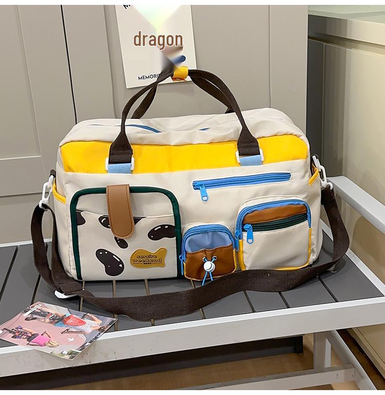 Women’s Large Capacity Color Block Gym & Travel Handbag