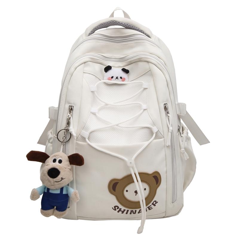 Contrast Color Backpack Junior High School Student Schoolbag Lightweight Large Capacity Backpack