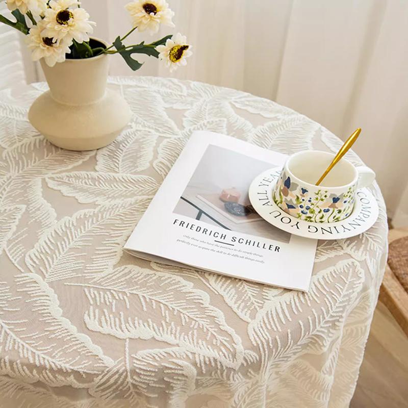 1pc French Pastoral Style Hollow White Lace Tablecloth Picnic Photo Background Cloth Coffee Table Dessert Table Decoration