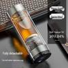 Exquisite Men's Double-Layer Titanium Insulated Tea and Water Separation Cup – Thickened, Anti-Scald, Luxury Gift