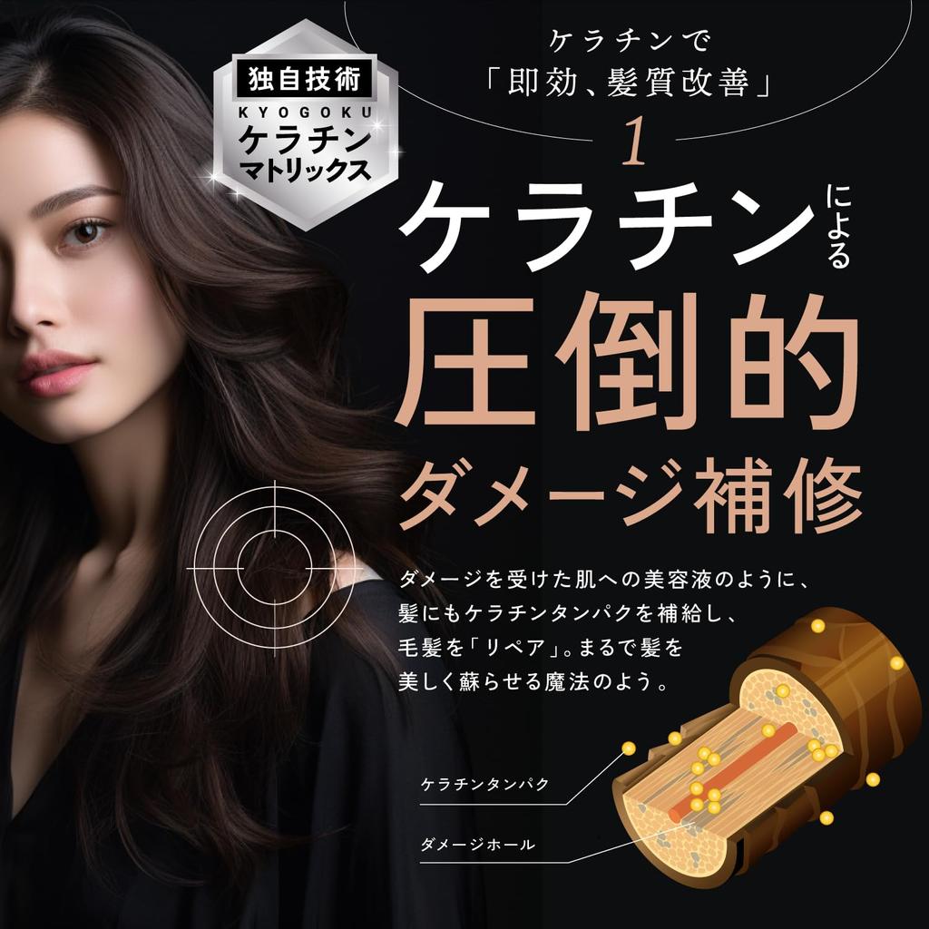 Kyogoku Keratin Shampoo Popular Ranking Salon Exclusive Keratin Organic Naturally Derived Salon Exclusive Made In Japan Repairs Damage Silicone-Free