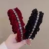 Velvet Rhinestone Hair Band Women Autumn Winter Luxury Versatile Headband Vintage Hair Accessories
