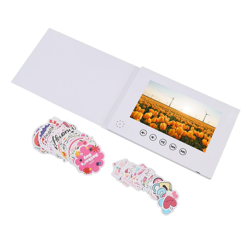 7 Inch Video Greeting Card Electronic Video Brochure LCD Screen Digital Brochure for Xmas Anniversary Special Occasions