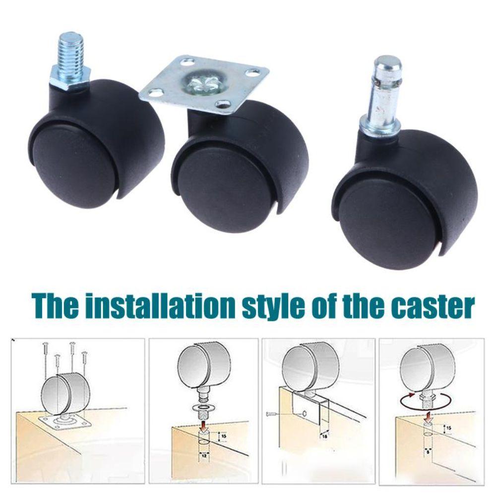 4Pcs Silent Operation Swivel Casters  for Furniture Office Chair Suitcase Trolley