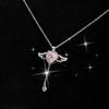 Collier Pendentif Ange Cœur de Cupidon - Cadeau Romantique Qixi pour Petite Amie