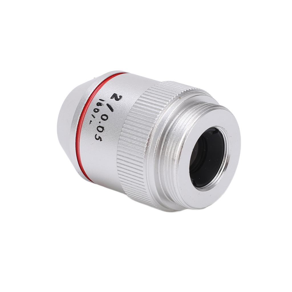 2x 195 Achromatic Objectives Low Magnification RMS Thread 20.2mm for Biological Microscope