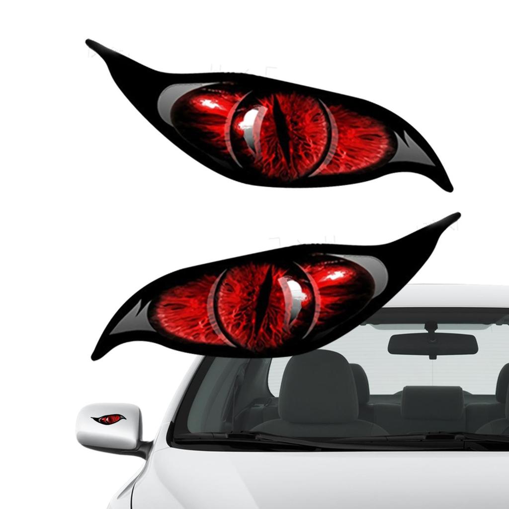 Car Eye Stickers - Eye Car Decal Mirror Sticker,2 Reflective Eye Stickers Scary Simulation