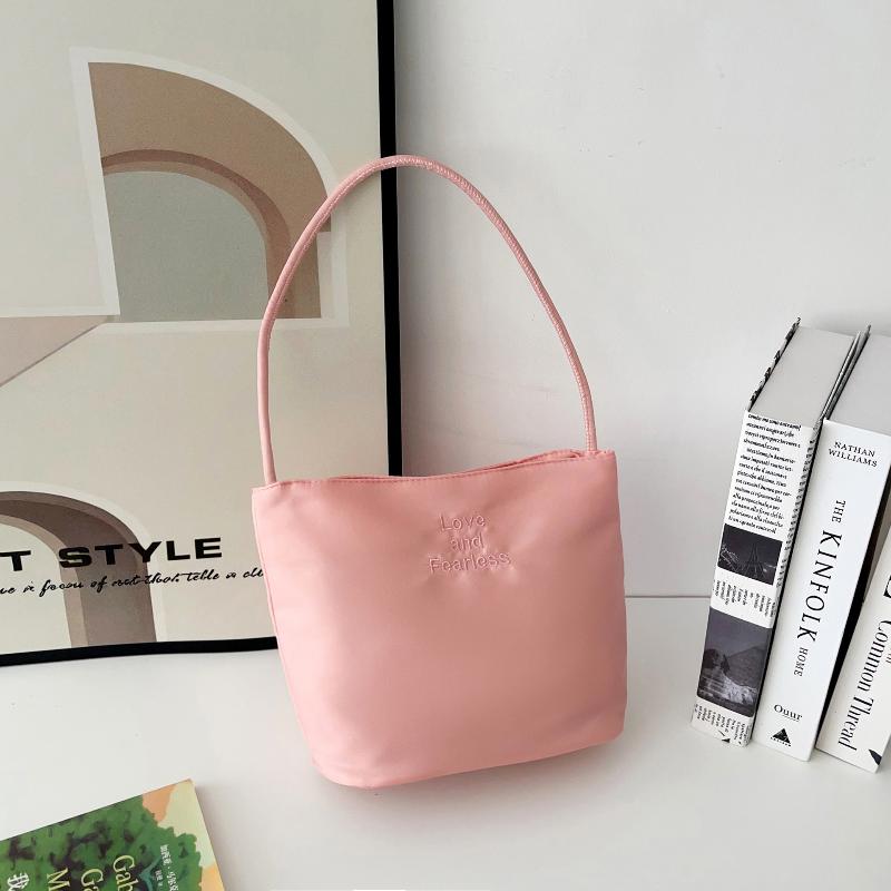 Women'S High Capacity Handbag Underarm Handbag Shoulder Bag Waterproof Embroidered Letters Underarm Bag Tote Bags