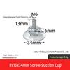 M4-M8 Transparente PVC-Saugnapf mit Gewindestange