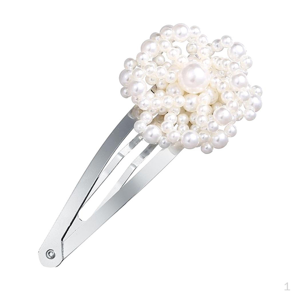 

Pearls Hair Pin Barrettes Flower Brooch Lady Womens Jewelry Valentines Day Gifts 6