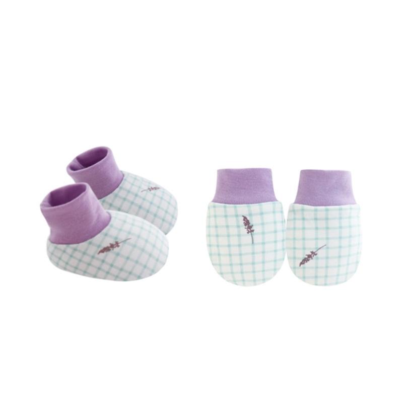 No Scratch Mittens Socks Set Toddler Mitts Baby Mittens Cotton Gloves Footwear Baby Breathable Gloves for Boys Girls