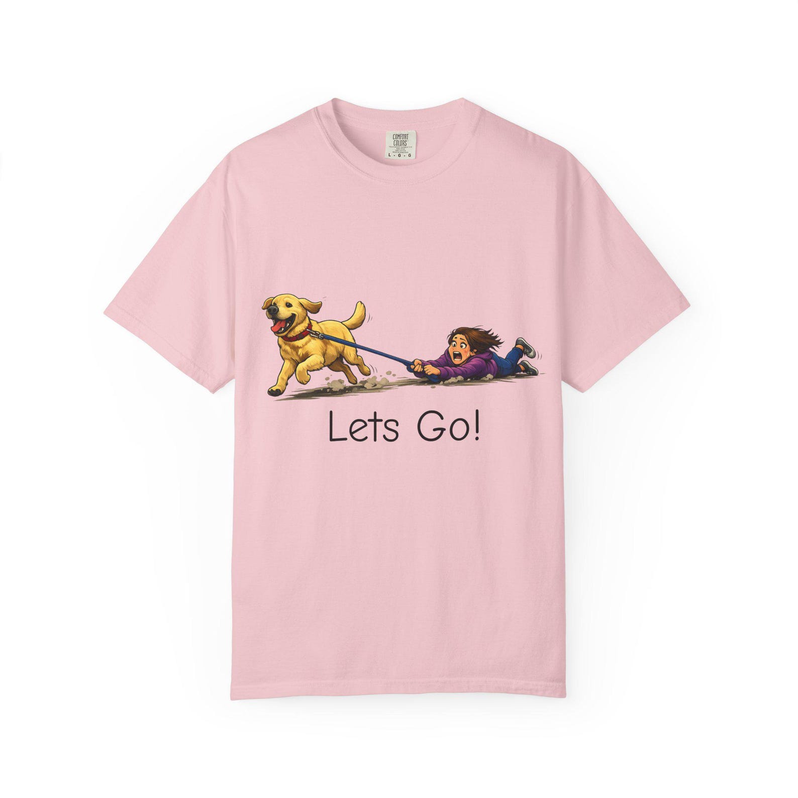Labrador Dog Walk T shirt, Funny Cartoon Pet Dog Lover Tee 4XL
