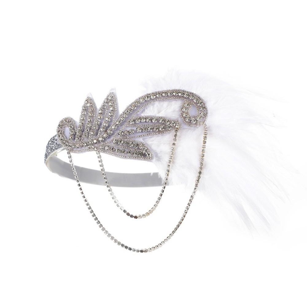 Sequin Feather Headband Feather Hair Band Vintage Hair Accessories