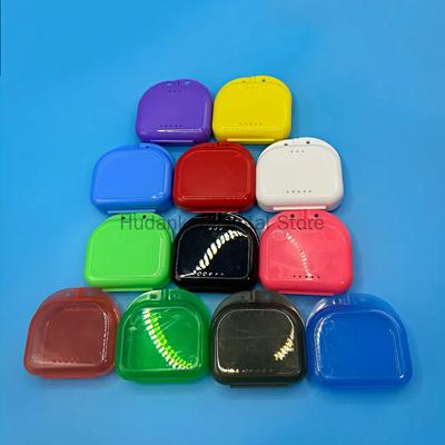 50 Pieces Denture Storage Box Partial Denture Case Orthodontic Prosthesis Teeth Container Boxes Dental Retainer