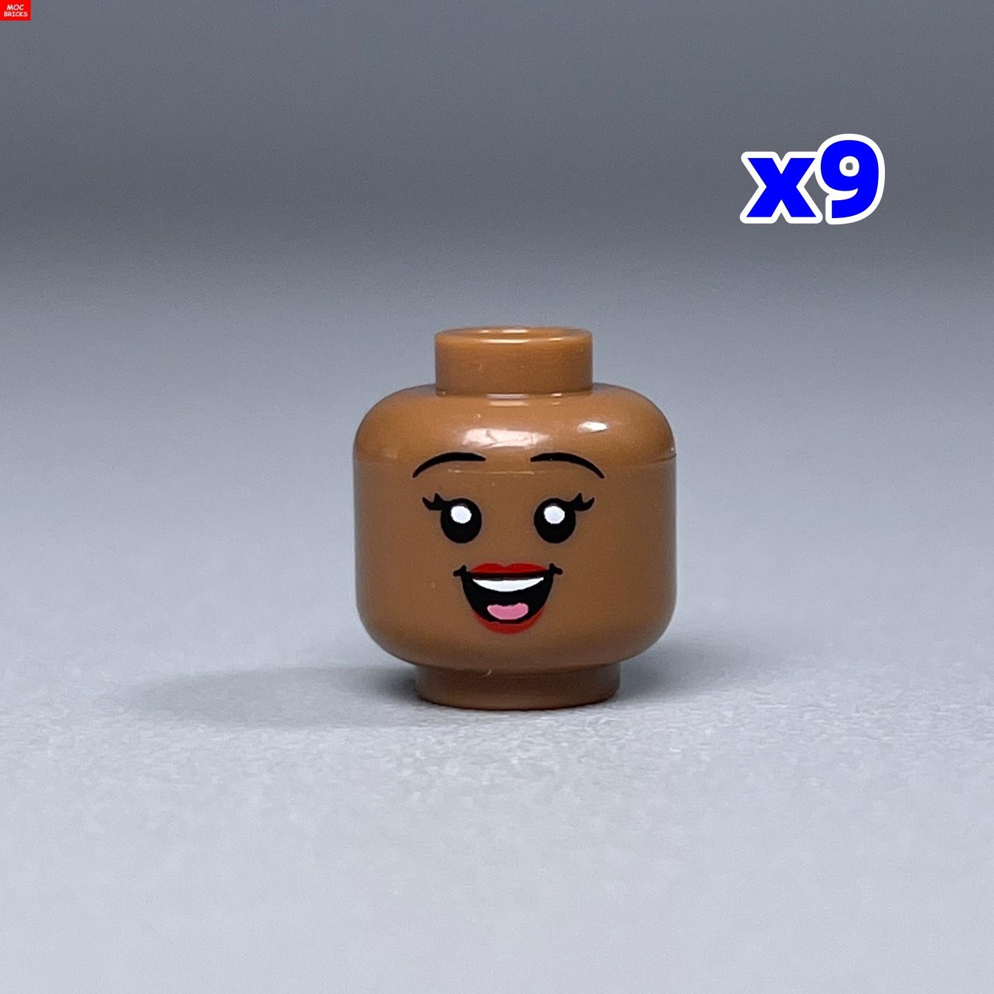 MOC Blokken Bruinachtige bruine uitdrukking Zwarte Vrouw Man 4cm Figuur Gezicht Bevestigingen Gemonteerd Bouwstenen Speelgoed Kinderen Pop
