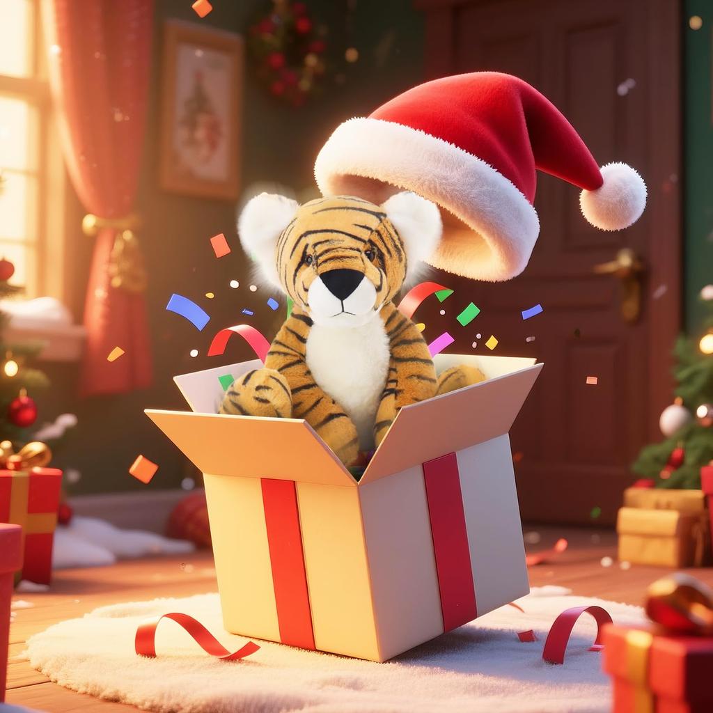 Apricot Lamb Tiger Plush Toy, Soft and Cute, Fluffy Tiger, 20cm, Suitable for Boys and Girls