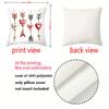 1 Pieces American Style Arrow And Heart Pattern Pillows Polyester Pillowcase, Sofa Decorative Cushion Cov Headboard Pillow