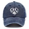Pc VintageInspired Cat Paw Heart Print Baseball Cap Lightweight NonStretch Fabric Adjustable Dad Hat for Daily Outings  Sp