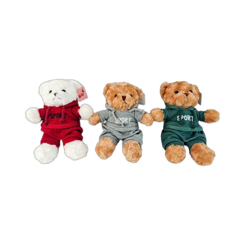New Sweatshirt Teddy Bear Doll Plush Toy Cute Bear Doll Children's Birthday Gift Doll Doll Doll