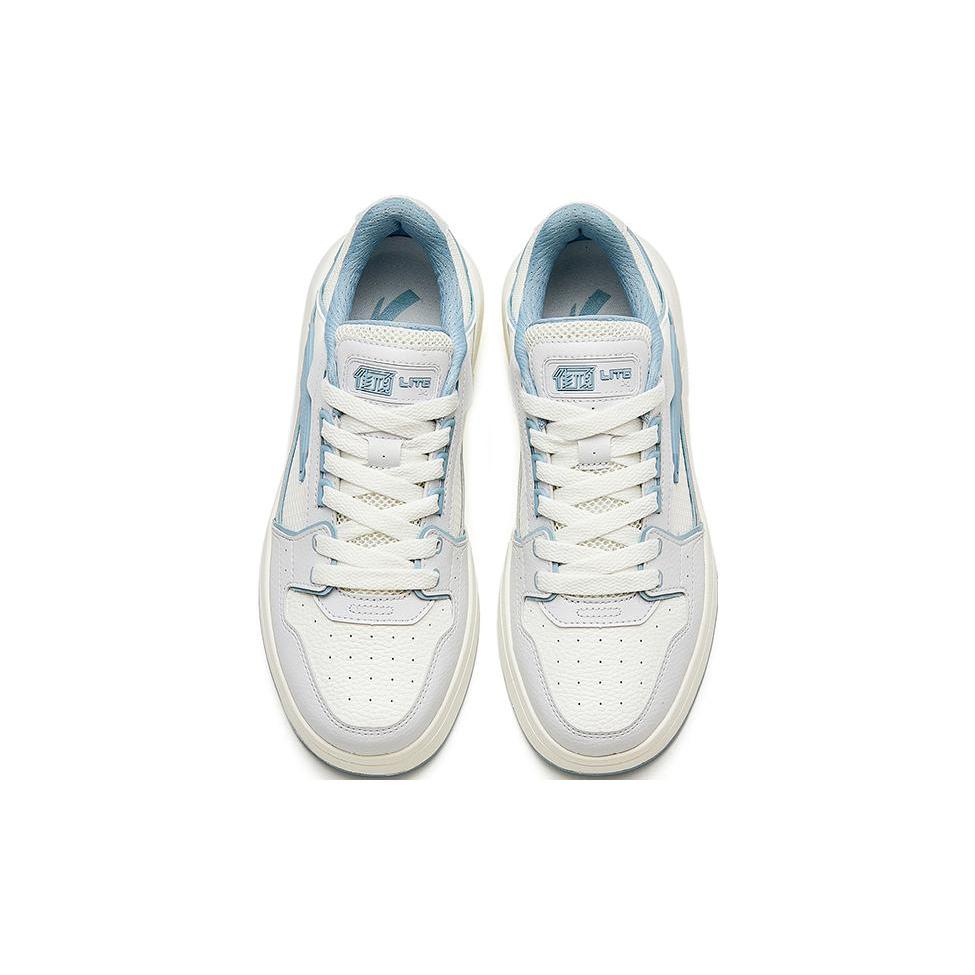 new Anta Street Play LITE Anti Slip Wear Resistant Low Top Skateboard Shoes Men's White Gray Blue