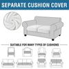 White Velvet Sofa Seat Cushion Cover Elastic For Living Room Corner Couch Cover Stretch Sofas Case Seat Slipcover 1 2 3 4 Seater for Home