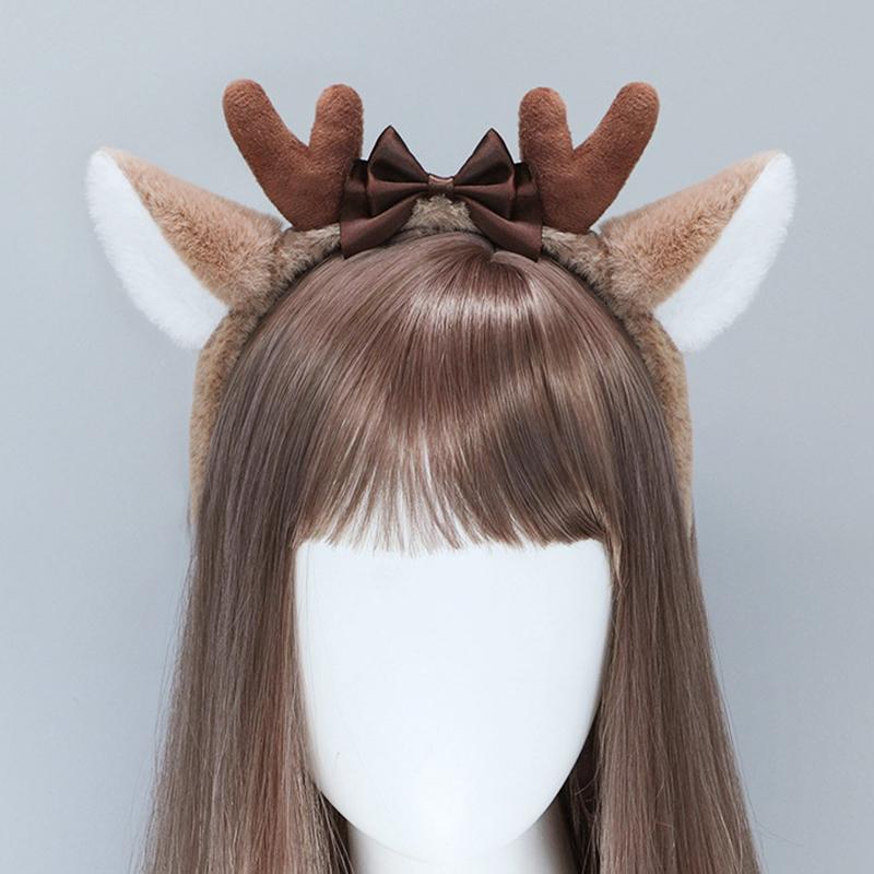 1 Bucată Cosplay Urechi de Cerb Bandă pentru Cap Unisex Coarne de Ren Bandă pentru Păr Lolita Petrecere de Crăciun Accesoriu pentru Cap Festival Purtat pe Cap