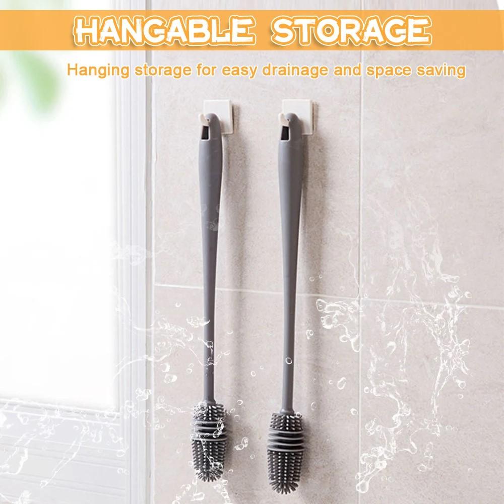 Silicone Milk Bottle Brush Cup Cleaner Glass Cleaner Kitchen Long Handled Beverage Bottle Glass Cup Cleaning Brush