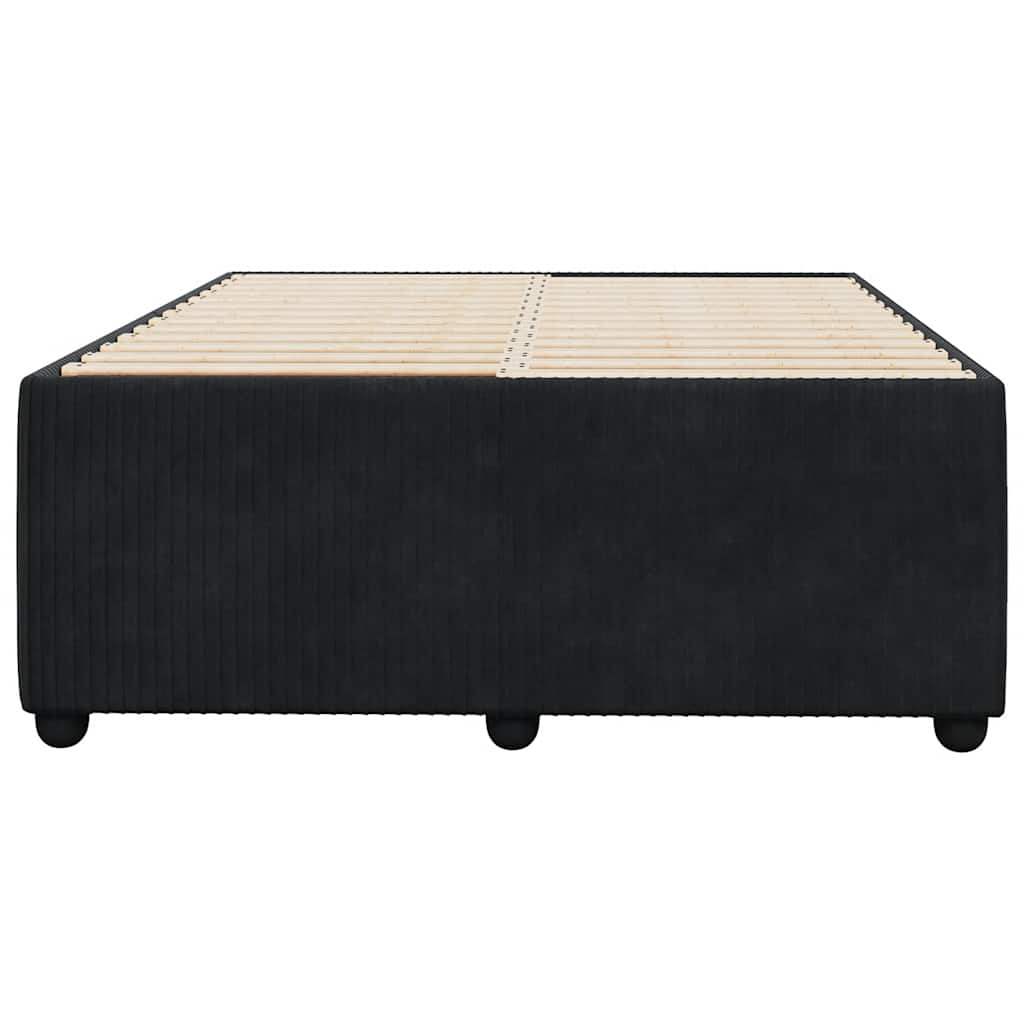 Bed Frame Without Mattress Black 120 X 190 Cm Velvet