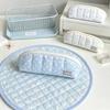 Polka Dot Pencil Case Soft Padded Durable Zipper Dustproof Stationery Organizer for Students School Business Trip Use
