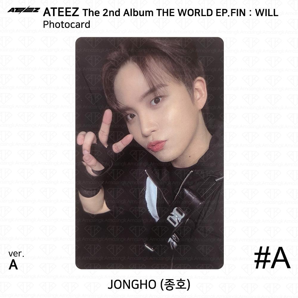 ATEEZ Das 2. Album WORLD EP.FIN WILL Photocard Sticker A ver. KPOP K-POP