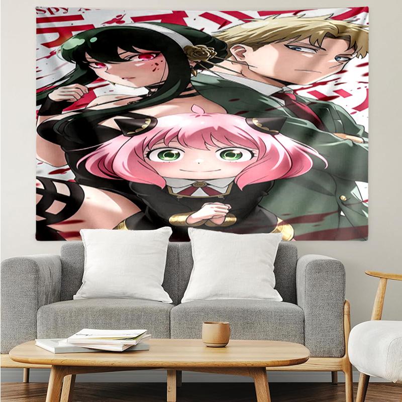Spy Family Adventure Quick-Dry Tapestry Hanging for Bedroom,Livingroom, Playroom,Decor Art Room Wall Tapestry Holiday and Birthday Gifts