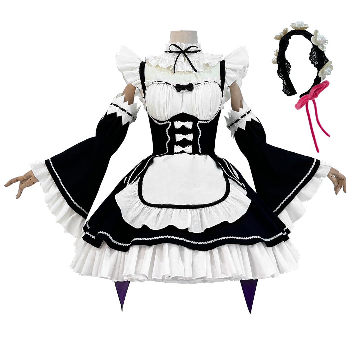 

[HOLOUN] Жизнь в другом мире Рем Костюм горничной, Костюм на Хэллоуин, Праздничный подарок